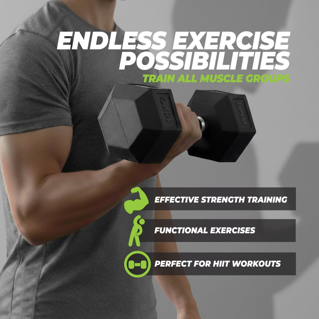 VirtuFit Hexa Dumbbell Pro - 15 kg - Per Stuk