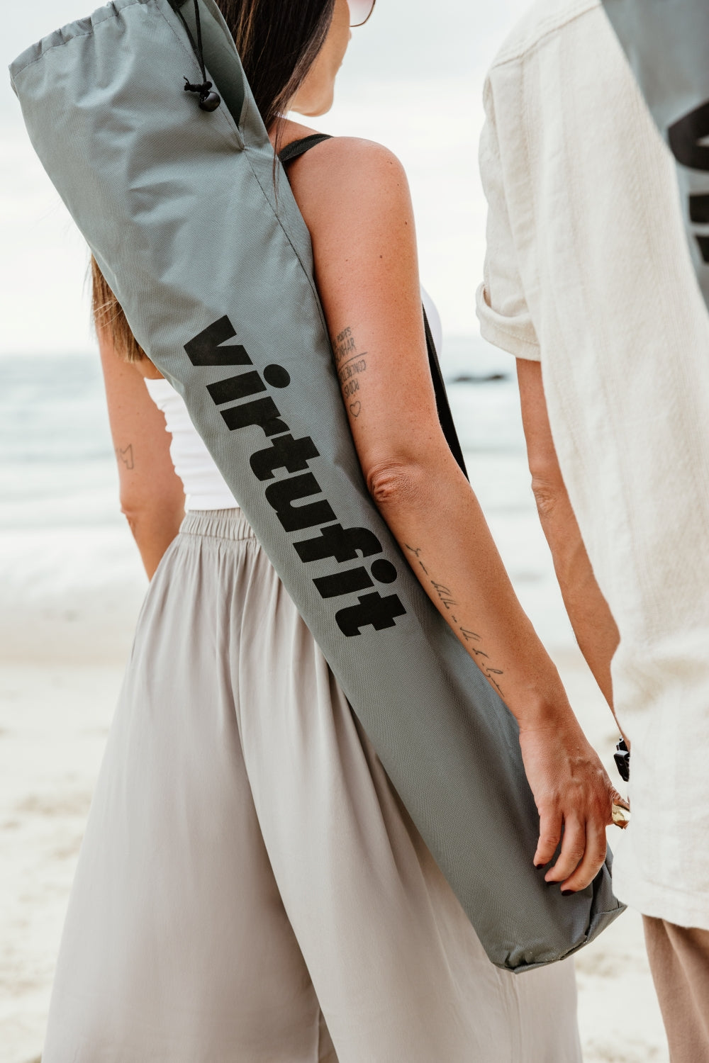 VirtuFit Opvouwbare Camping Stoel - Strandstoel - Zwart