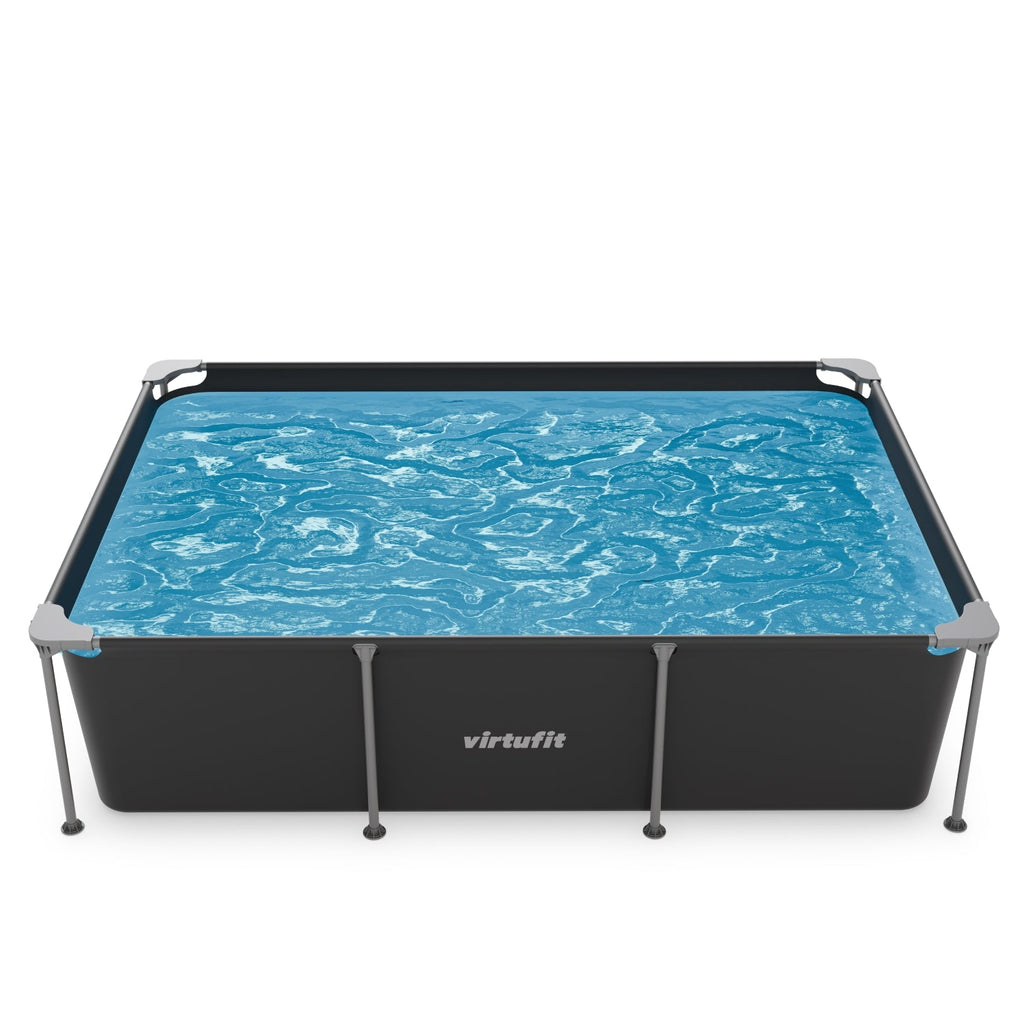 VirtuFit Rechthoekig Zwembad - 260 x 180 x 66 cm - Antraciet
