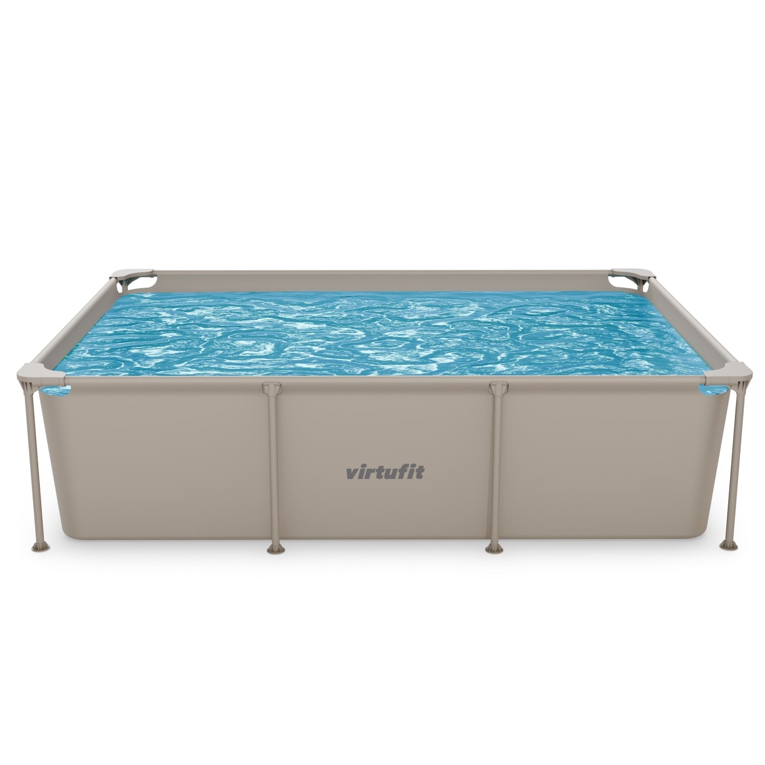 VirtuFit Rechthoekig Zwembad - 260 x 180 x 66 cm - Beige
