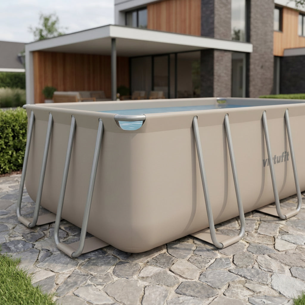 VirtuFit Rechthoekig Zwembad - 300 x 210 x 66 cm - Beige - Compleet Pakket