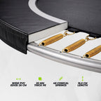 VirtuFit Premium Rechthoekige Trampoline met Veiligheidsnet - Zwart - 183 x 274 cm - Gratis trap