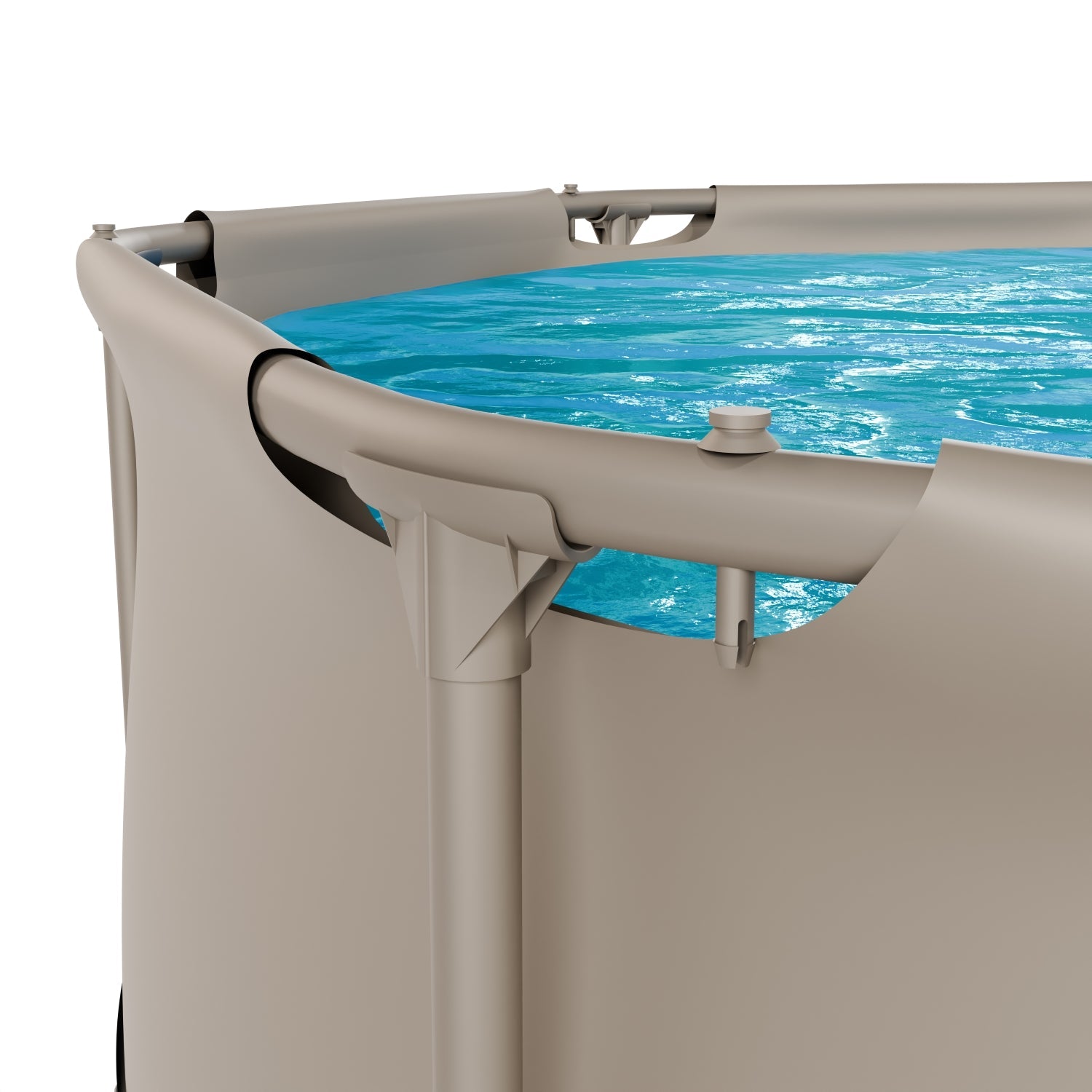 VirtuFit Zwembad Rond Ø305 x 76 cm - Beige - Compleet Pakket