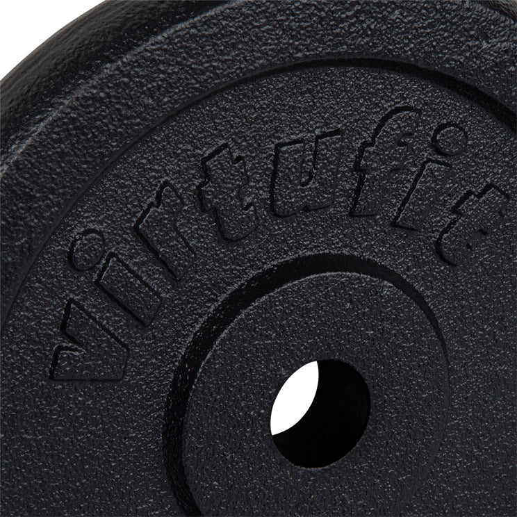 VirtuFit Gietijzeren Halterschijf - Halter gewicht - 30 mm - 5 kg - Zwart