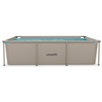 VirtuFit Rechthoekig Zwembad - 260 x 180 x 66 cm - Beige - Inclusief Filterpomp