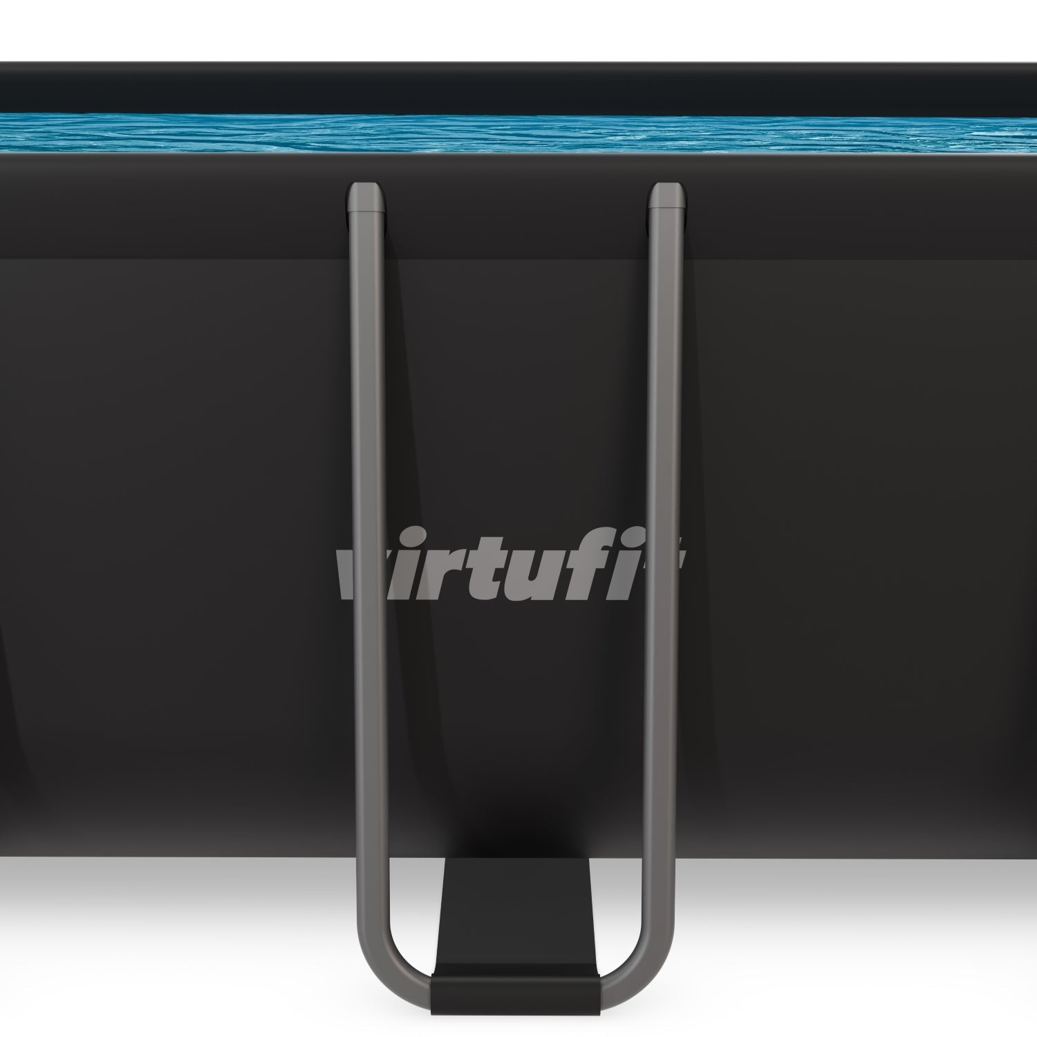 VirtuFit Rechthoekig Zwembad 400 x 200 x 122 cm - Antraciet - Inclusief Filterpomp