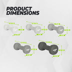 VirtuFit Vinyl Dumbbell Set Pro - 2 x 1 kg