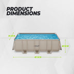 VirtuFit Rechthoekig Zwembad 400 x 200 x 122 cm - Beige - Compleet Pakket