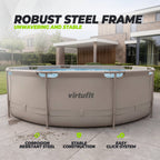 VirtuFit Zwembad Rond Ø366 x 100 cm - Beige - Compleet Pakket